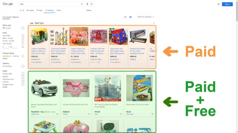 Бесплатные товарные объявления в Google Shopping