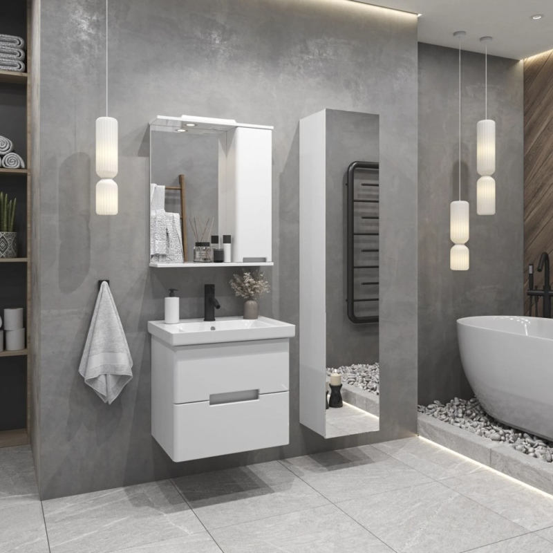 Дзеркальна шафа у ванну – переваги таких меблів